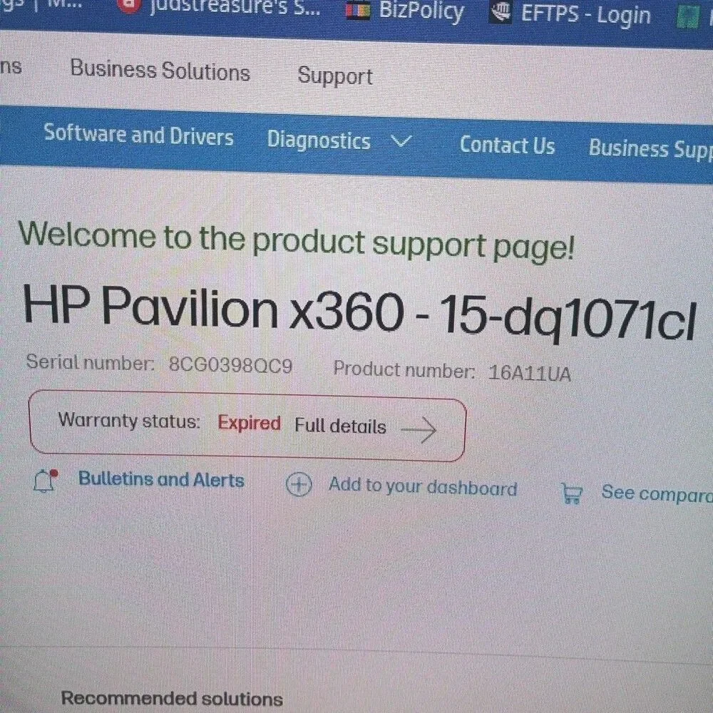 HP Pavilion x360 i5-1035G1 8GB RAM Convertible Touch Screen Linux NO CHARGER